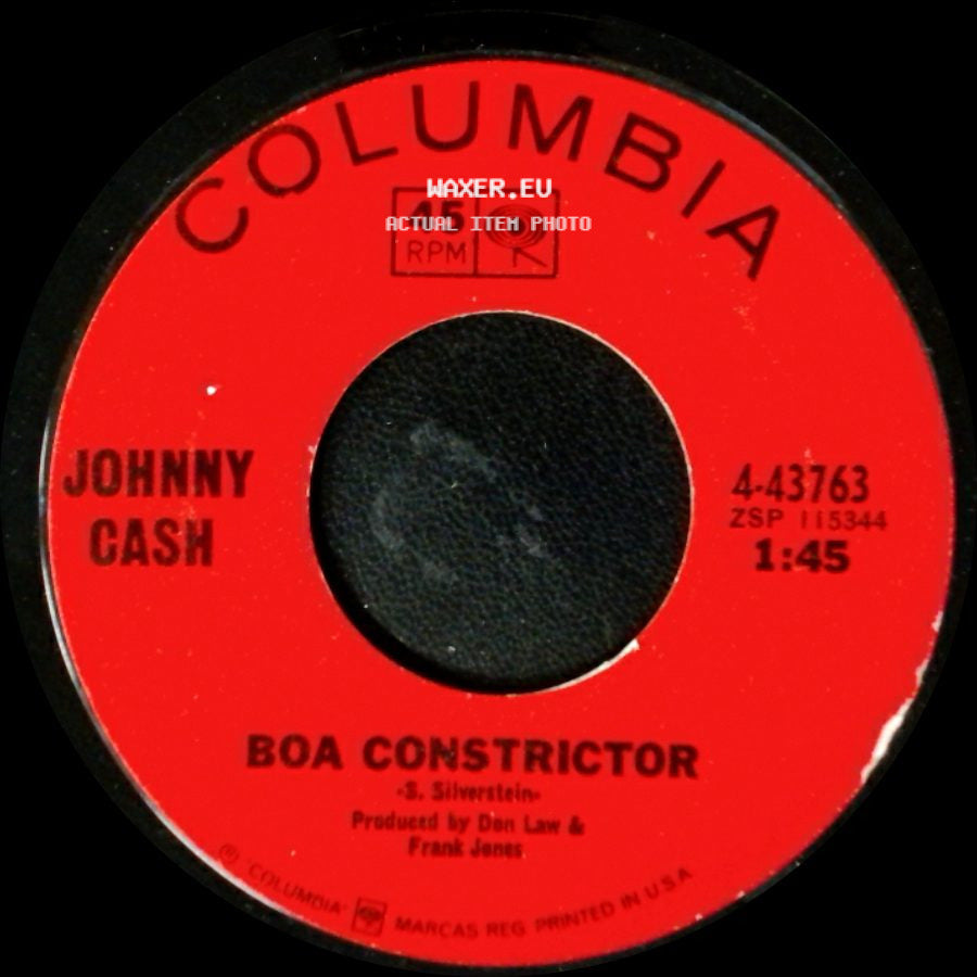 Johnny Cash - Boa Constrictor / Bottom Of A Mountain side A