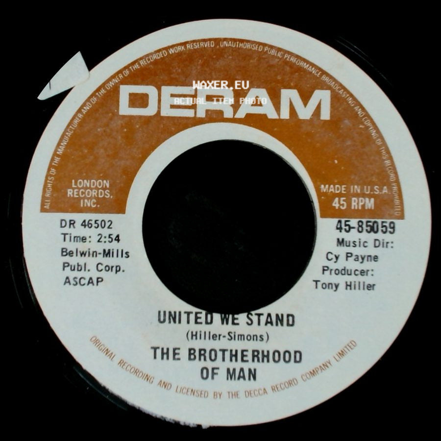 The Brotherhood Of Man - Say A Prayer / United We Stand side B