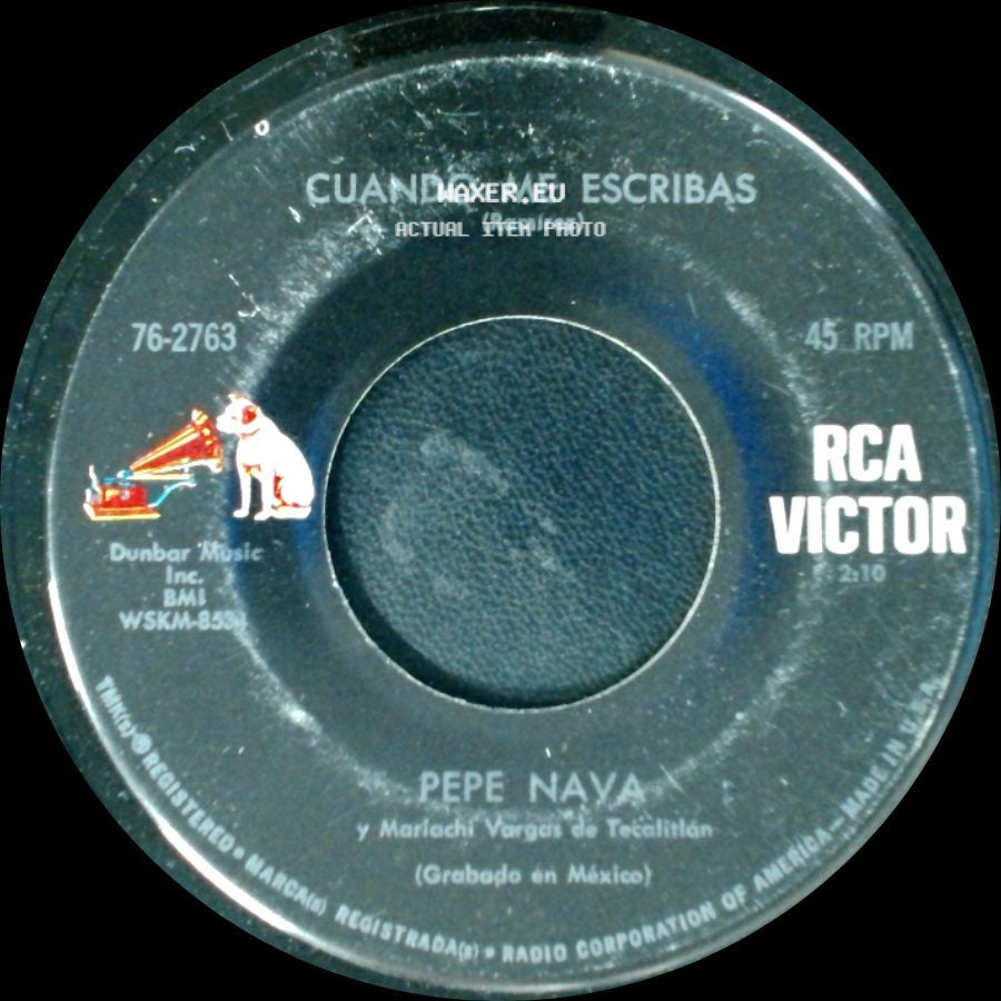 Pepe Nava Y Mariachi Vargas De Tecalitlán - Cuando Me Escribas / Seguiré Tus Pasos side A