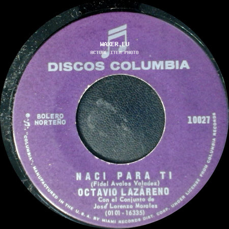 Octavio Lazareno - Cuando Era Niño / Naci Para Ti side B