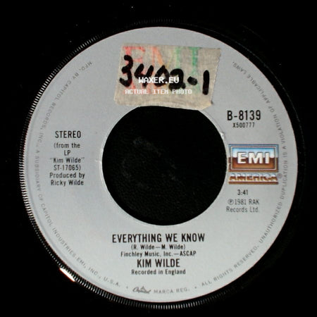 Kim Wilde - Everything We Know / Chequered Love side A