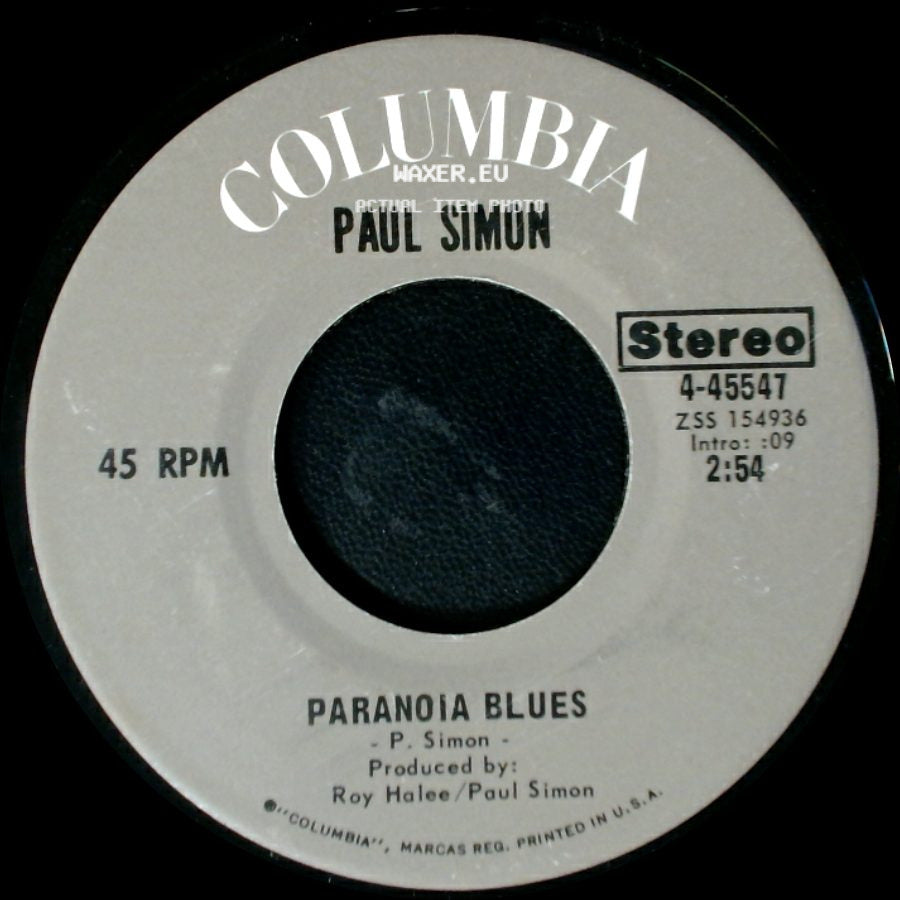 Paul Simon - Paranoia Blues / Mother And Child Reunion side A