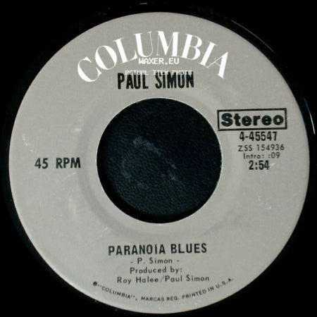 Paul Simon - Paranoia Blues / Mother And Child Reunion side A