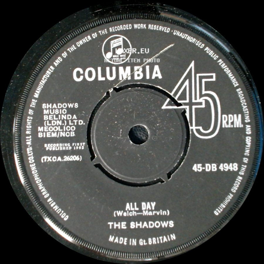 The Shadows - All Day / Dance On side A