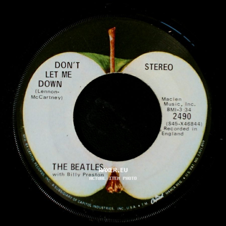 The Beatles With Billy Preston - Don't Let Me Down / Get Back (Lennon-Mccartney) side A
