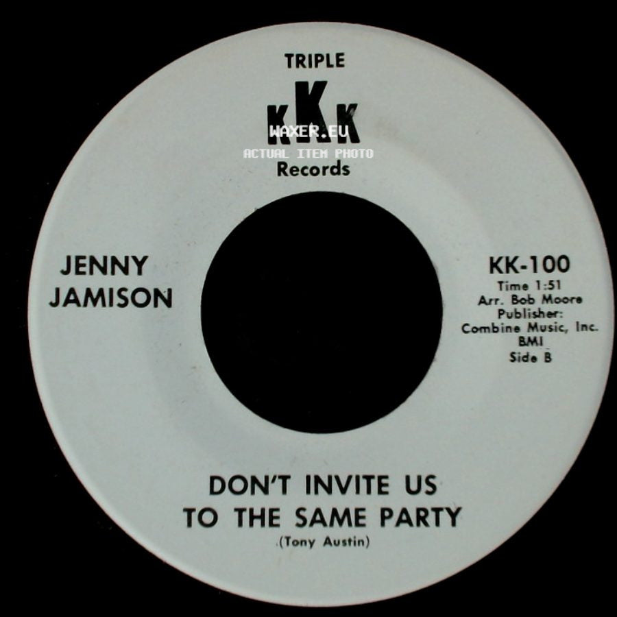 Jenny Jamison - Is This Desire / Don't Invite Us To The Same Party side B