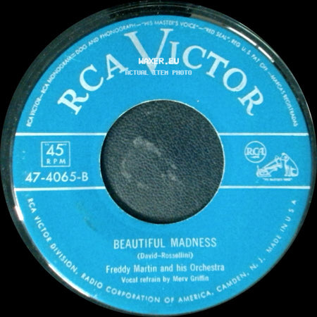 Freddy Martin And His Orchestra With The Martin Men / Freddy Martin And His Orchestra - The Aba Daba Honeymoon / Beautiful Madness side B