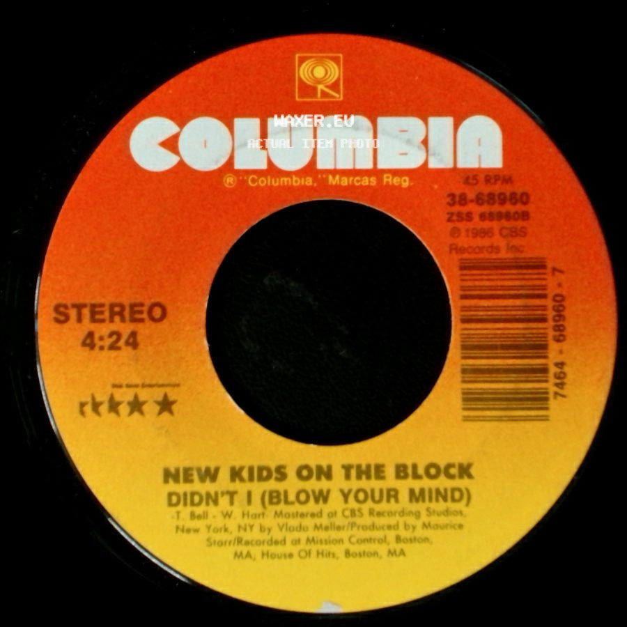 New Kids On The Block - Didn't I (Blow Your Mind) / Hangin' Tough side A