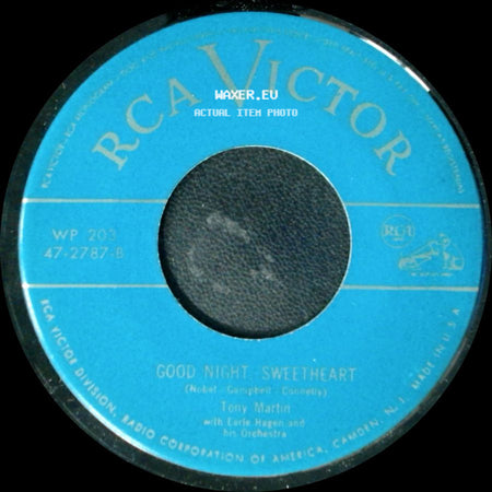 Tony Martin With Earle Hagen And His Orchestra / Tony Martin - Good Night, Sweetheart / You And The Night And The Music side A
