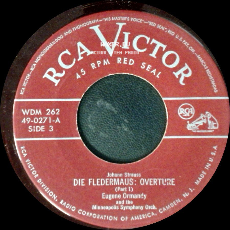Eugene Ormandy And The Minneapolis Symphony Orch. - Die Fledermaus: Overture (Part 1) / Acceleration Waltz (Concluded) side A
