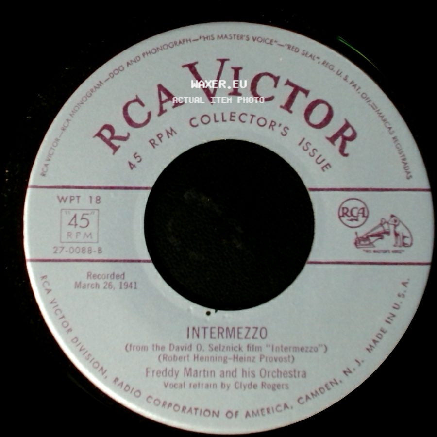 Freddy Martin And His Orchestra / Artie Shaw And His Orchestra - Intermezzo / All The Things You Are side A