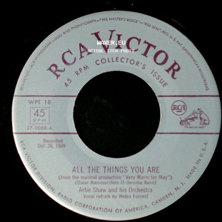 Freddy Martin And His Orchestra / Artie Shaw And His Orchestra - Intermezzo / All The Things You Are side B