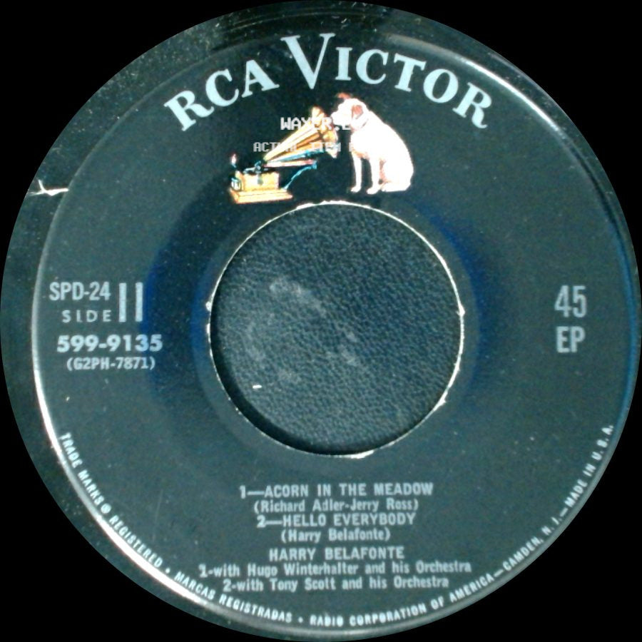 Harry Belafonte - Jerry / The Blues Is Man - Part I / Unknown Title B side B