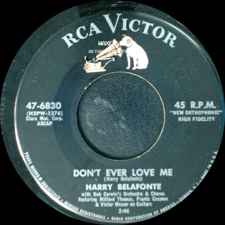 Harry Belafonte - Don't Ever Love Me / Mama Look At Bubu side A