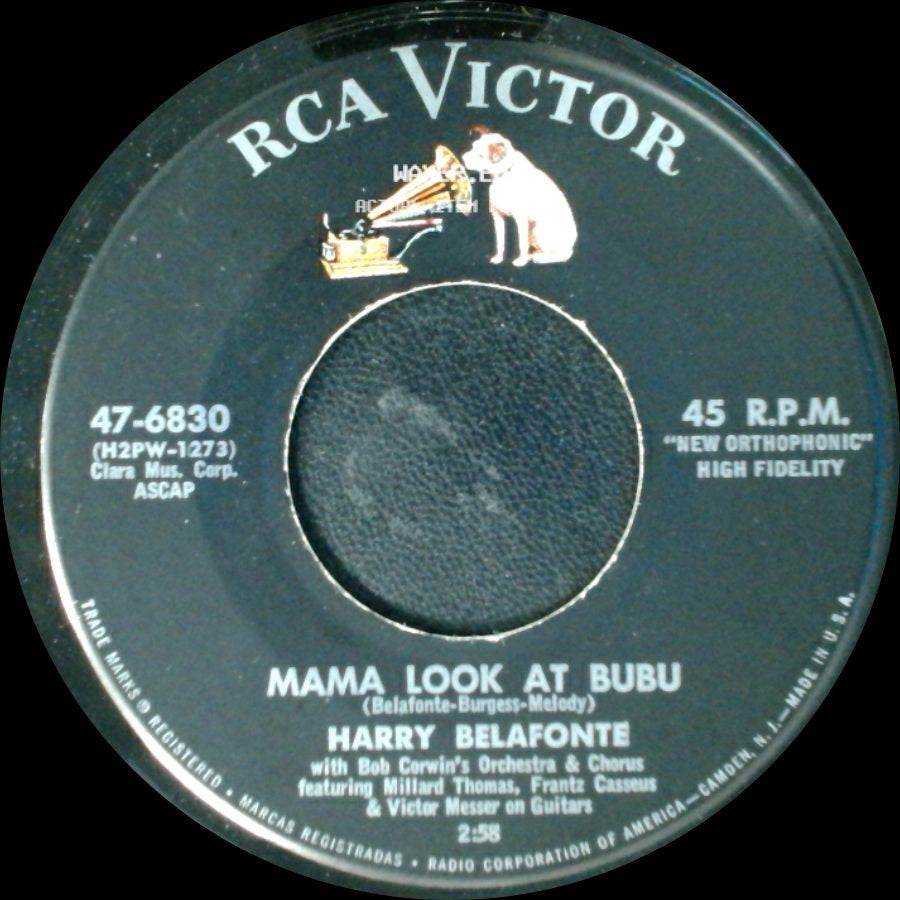 Harry Belafonte - Don't Ever Love Me / Mama Look At Bubu side B