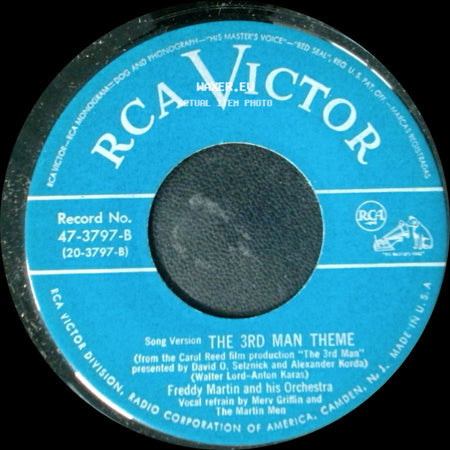 Freddy Martin And His Orchestra - The 3Rd Man Theme / Home Cookin' side A