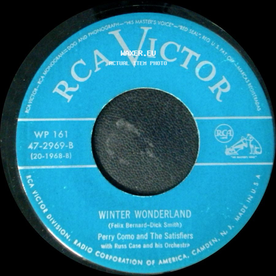 Perry Como / Perry Como And The Satisfiers - That Christmas Feeling / Winter Wonderland side B