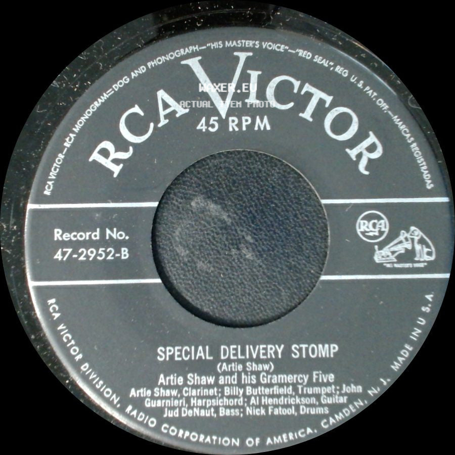 Artie Shaw And His Gramercy Five - Special Delivery Stomp / Summit Ridge Drive side A