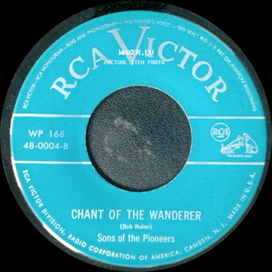 Sons Of The Pioneers - Cool Water / Chant Of The Wanderer side B