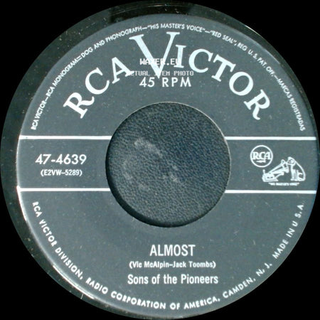 Sons Of The Pioneers - Almost / Diesel Smoke side A