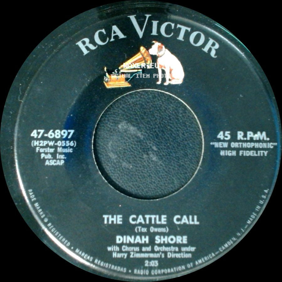 Dinah Shore - Promises, Promises / The Cattle Call side B