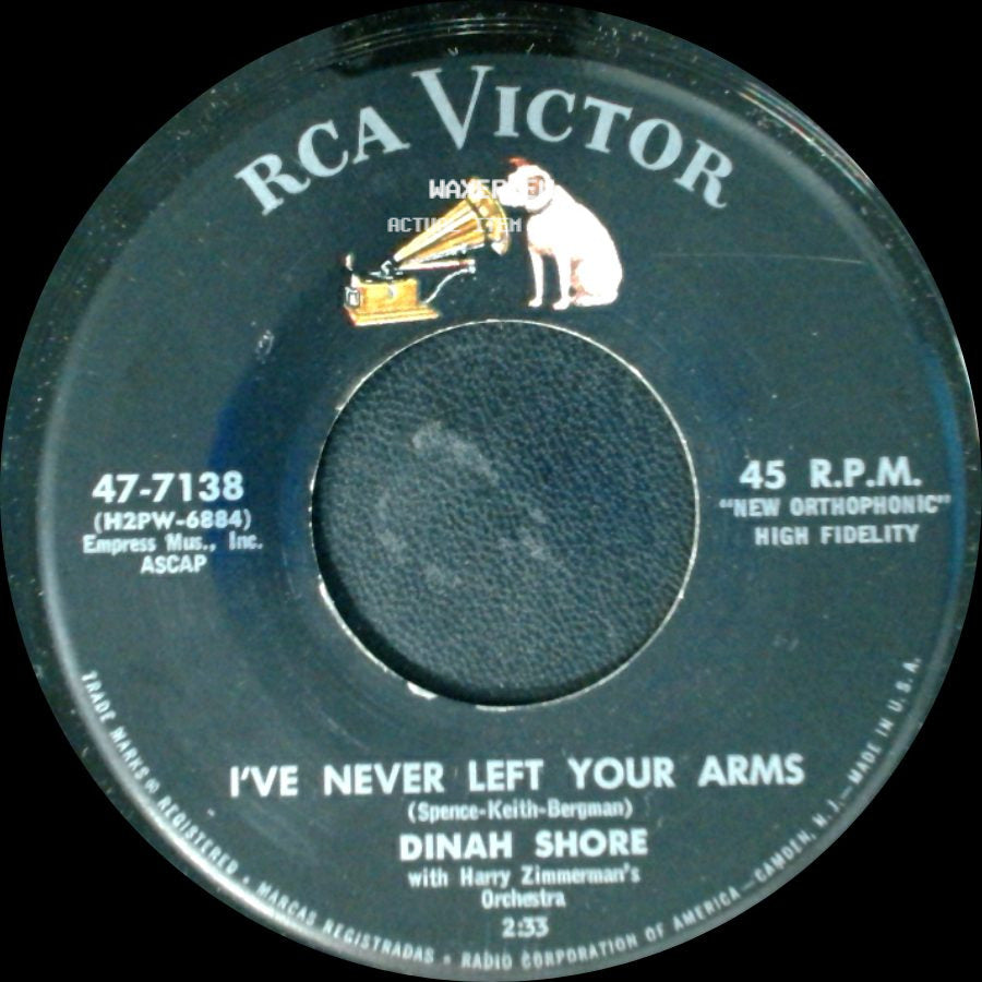 Dinah Shore - Thirteen Men / I've Never Left Your Arms side B
