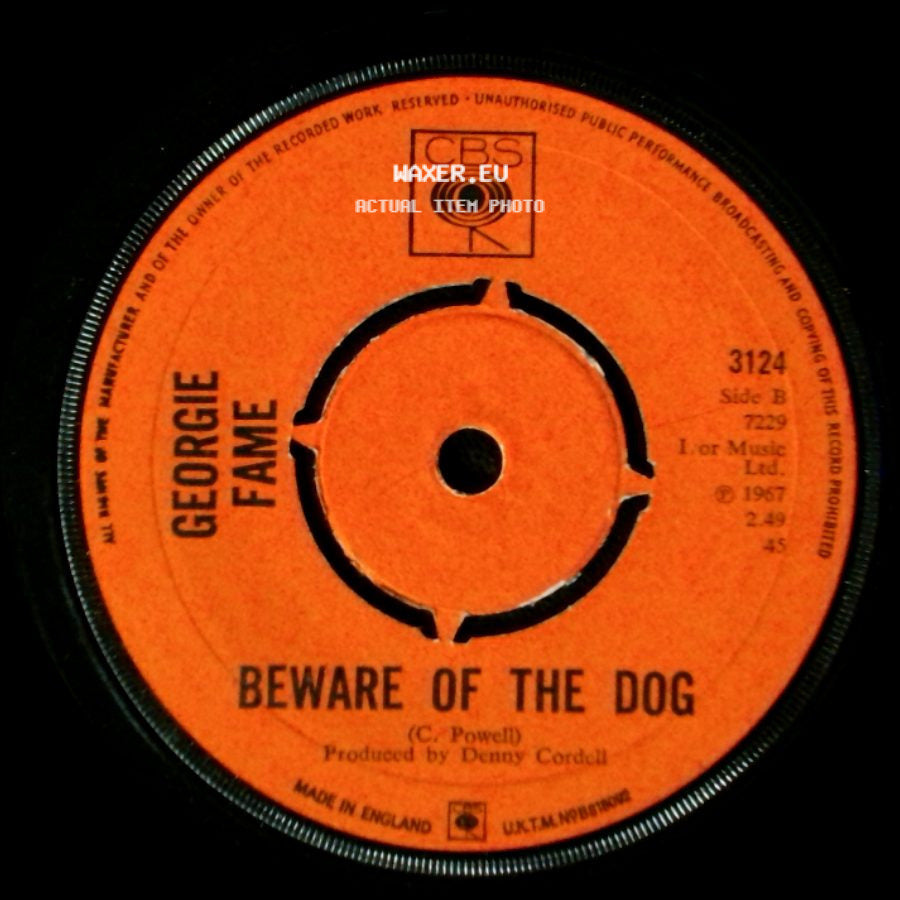 Georgie Fame - The Ballad Of Bonnie And Clyde / Beware Of The Dog side B