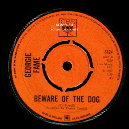 Georgie Fame - The Ballad Of Bonnie And Clyde / Beware Of The Dog side B