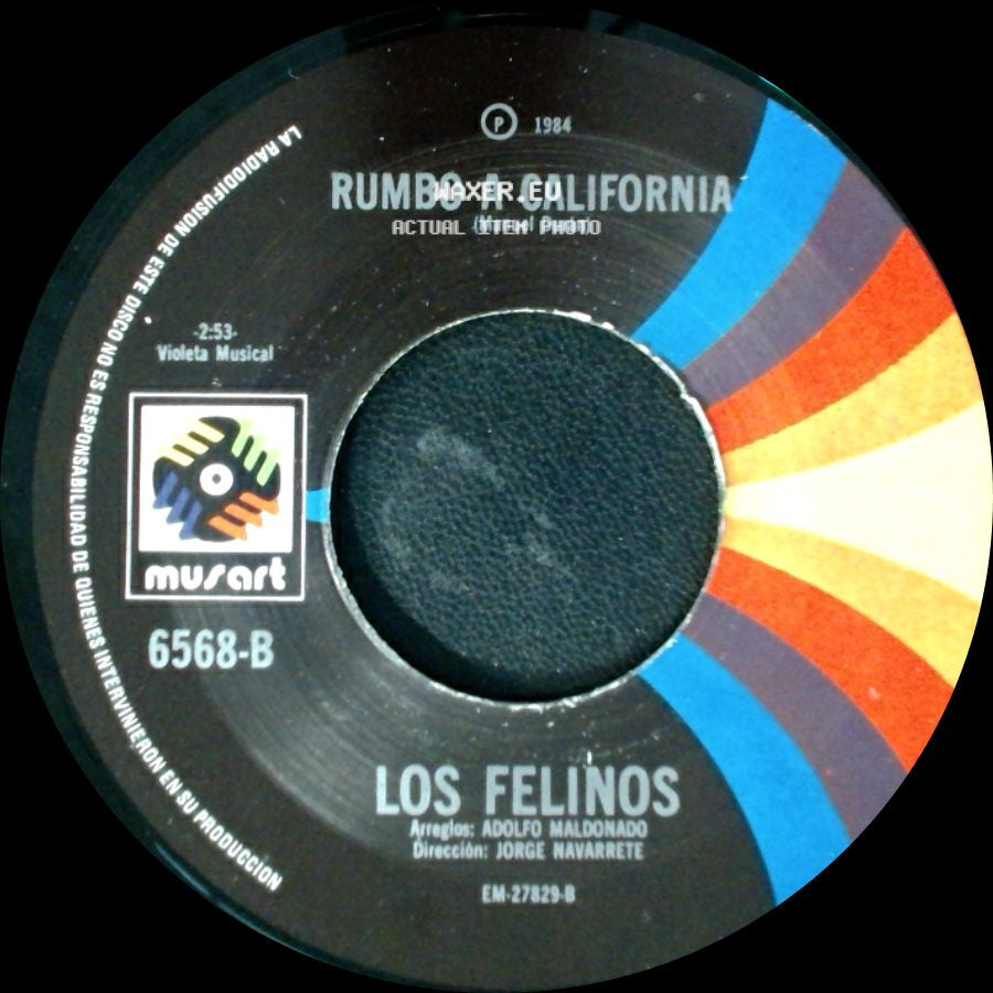Los Felinos - Rumbo A California / Ojitos De Golondrina side A