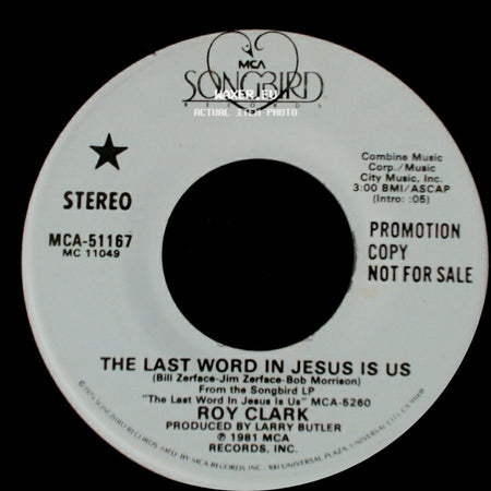 Roy Clark - The Last Word In Jesus Is Us / The Last Word In Jesus Is Us side B