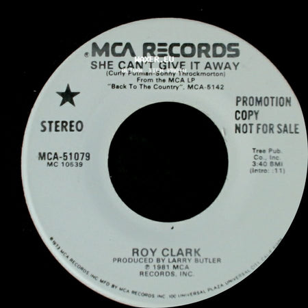 Roy Clark - She Can't Give It Away / She Can't Give It Away side A