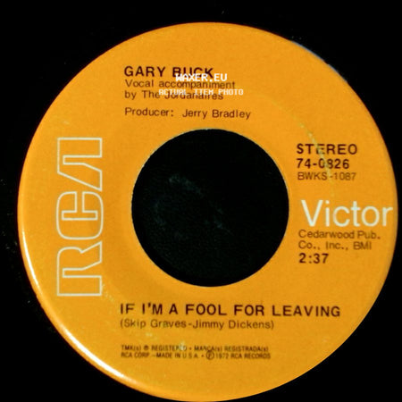 Gary Buck - The Fool / If I'm A Fool For Leaving side B