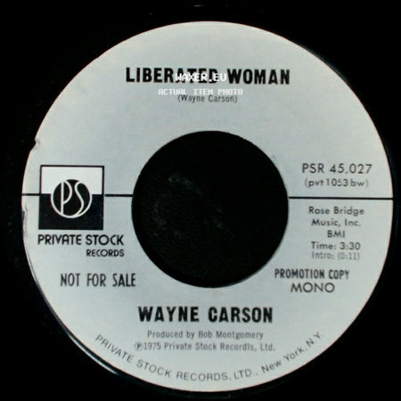 Wayne Carson - Liberated Woman / Liberated Woman side B