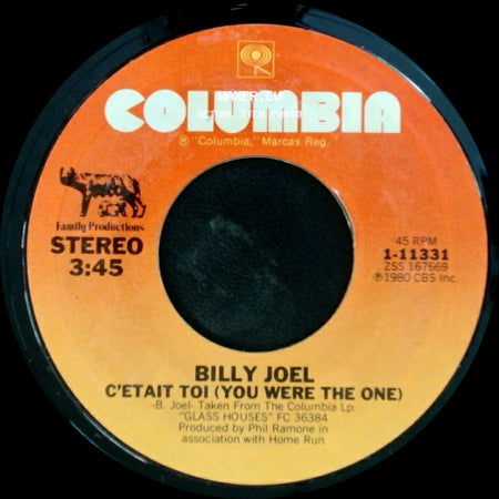 Billy Joel - C'etait Toi (You Were The One) / Don't Ask Me Why side A