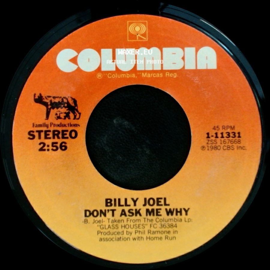Billy Joel - C'etait Toi (You Were The One) / Don't Ask Me Why side B