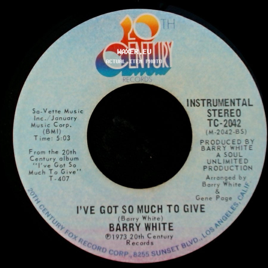 Barry White - I've Got So Much To Give / I've Got So Much To Give side A
