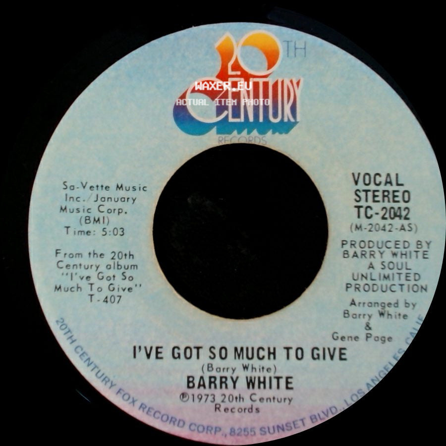 Barry White - I've Got So Much To Give / I've Got So Much To Give side B