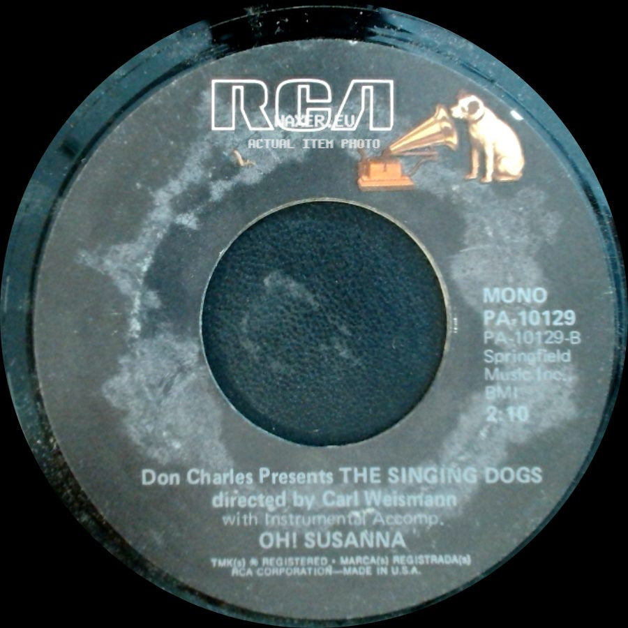 Don Charles Presents The Singing Dogs Directed By Carl Weismann - Jingle Bells / Oh! Susanna side B