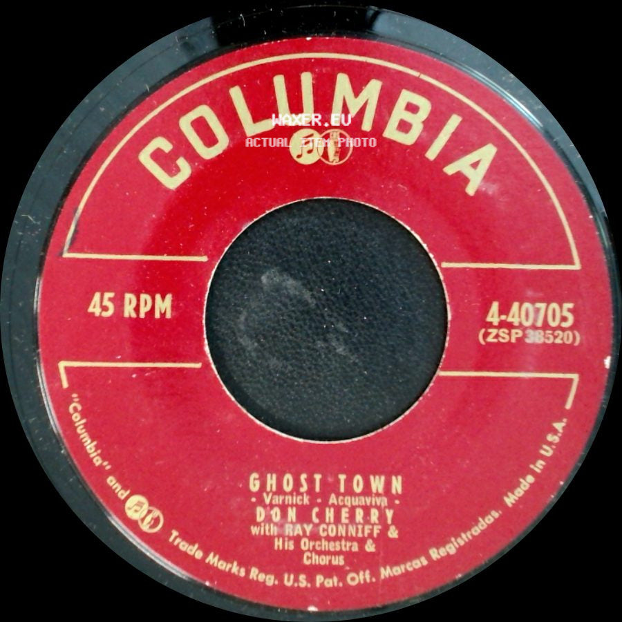 Don Cherry With Ray Conniff & His Orchestra & Chorus - Ghost Town / I'll Be Around side A