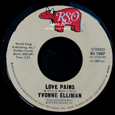 Yvonne Elliman - Love Pains / Rock Me Slowly side A