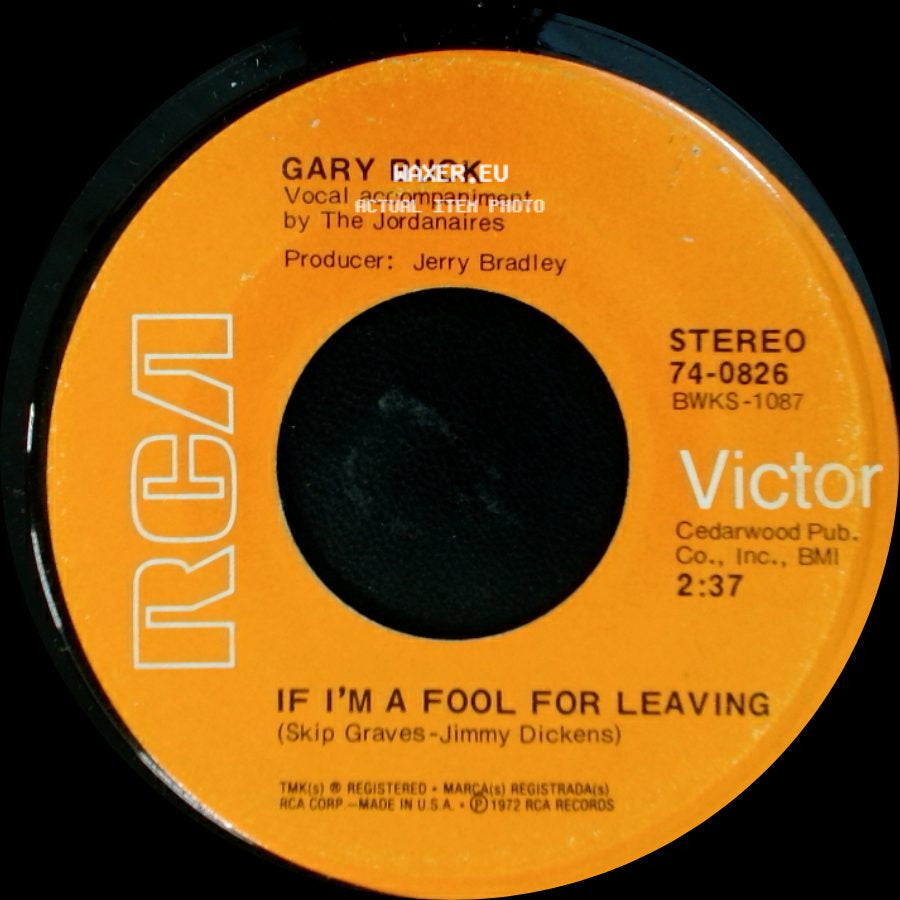 Gary Buck - The Fool / If I'm A Fool For Leaving side B