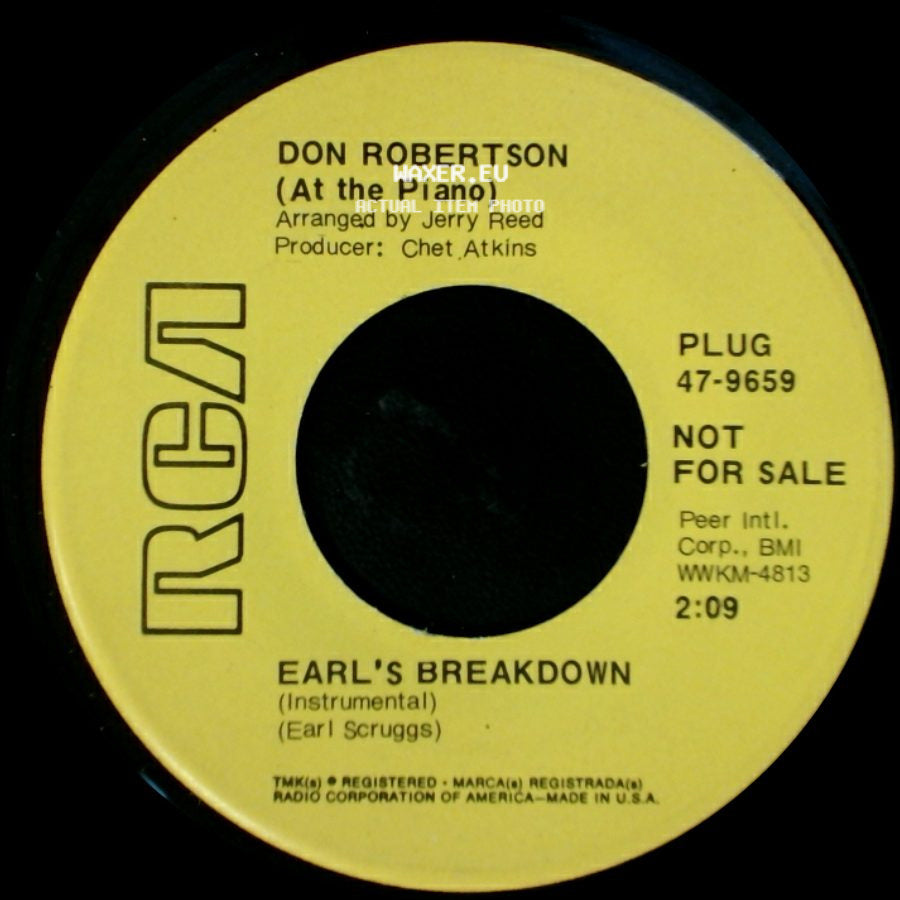 Don Robertson - You Still Turn Me On / Earl's Breakdown side B