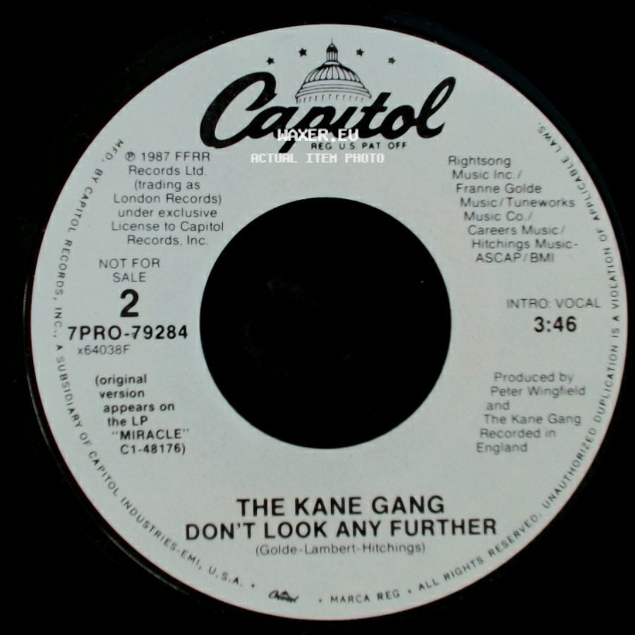 The Kane Gang - Don't Look Any Further / Don't Look Any Further side B