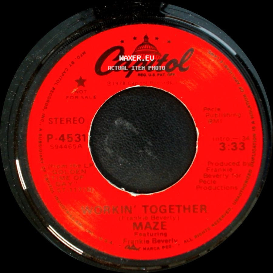 Maze Featuring Frankie Beverly - Workin' Together / Workin' Together side A