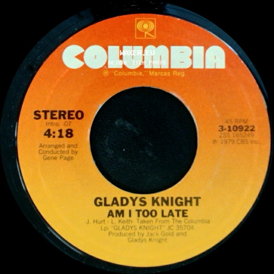 Gladys Knight - It's The Same Old Song / Am I Too Late side B