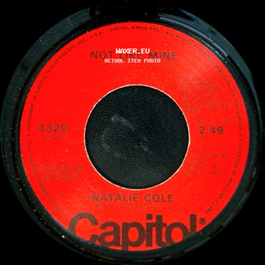 Natalie Cole - Mr. Melody / Not Like Mine side B