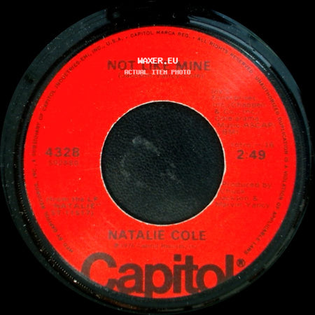 Natalie Cole - Mr. Melody / Not Like Mine side B