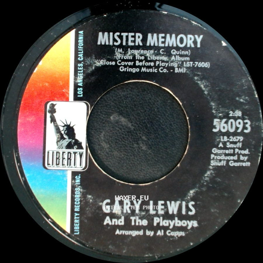 Gary Lewis And The Playboys - Rhythm Of The Rain / Mister Memory side B