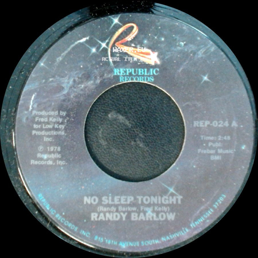 Randy Barlow - No Sleep Tonight / Burning Bridges side A