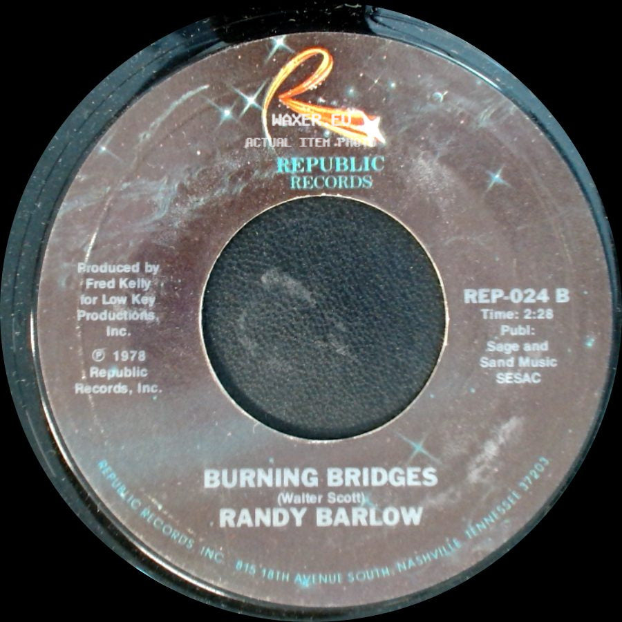 Randy Barlow - Burning Bridges / No Sleep Tonight side A